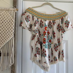 Floral Off-The-Shoulder Blouse